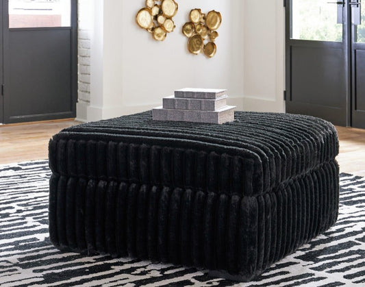 Midnight-Madness Oversized Accent Ottoman